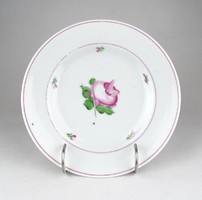 1A495 Antik hibátlan Carlsbad porcelán kézifestett rózsa díszes tányér 20cm 1850 körüli