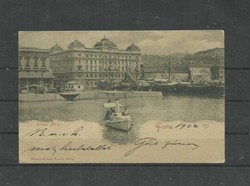 Fiume kikötő-képeslap-1901