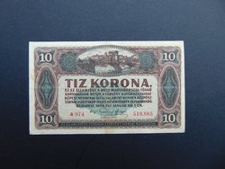 10 korona 1920 Sorszám között pont a 074  
