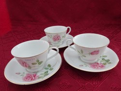 RC Japán porcelán - Juanita - teáscsésze + alátét, rózsa mintával. Vanneki!
