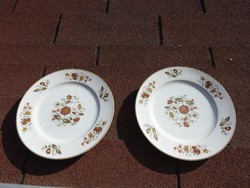 A pair of Melissa large flat plates with a floral pattern