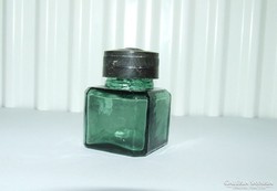 Régi "Extra" zöld üveg tintatartó