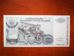 Horvátország 500000 Dinar UNC 1994