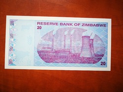 Zimbabwe 20 Dollar UNC 2009