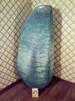 Mid Century ritkaság ÓRIÁS méretű SIMÓ ÁGOSTON  samott kerámia padló váza 53 cm