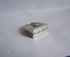 Mexx, modern ezüst gyűrű három csillogó cirkóniával