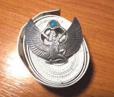 Szépséges ezüst Isis istennő medál türkizzel 
