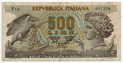 Olaszország 500 olasz Líra, 1966
