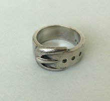 Ezüst női öv gyűrű köves 925 masszív 10.90gr.