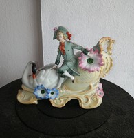 Beautiful baroque boy with swan, collector's item