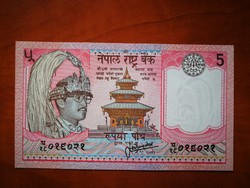 Nepál  5 rupia 1995 UNC