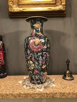 Hatalmas kézzel festett eozinos váza