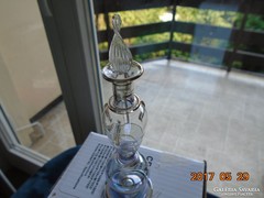 Handcrafted Perfume Bottle from Egypt with Gilded Embossed Pattern