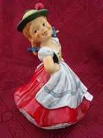 GOEBEL W. ff 293 tmk-6 Germany figurális szobor, táncoló kislány. Vitrin minőség. Vanneki!