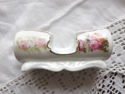 Régi virágos porcelán fogpiszkálótartó  vintage asztali fogvájókínáló