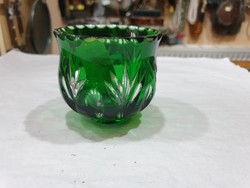 Zöld kristály váza 