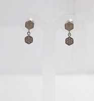 White gold stone earrings (zal-au85095)