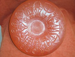 Tófej kerámia horoszkópos falitányér