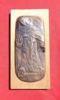 Sz.S. szignóval Árpád-házi Szent Margit kisplasztika fa talpon
