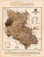 Szepes megye térkép 1887 (2), vármegye, atlasz, Kogutowicz Manó, 44 x 56 cm, Gönczy Pál, eredeti