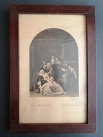 Frans van Mieris the Elder: "Die kranke Frau - A beteg asszony 1913" korabeli másolat - EP