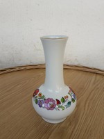 Kalocsai mintás jelzett kézzel festett porcelán váza