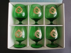 Konyakos Napóleon zöld pohár készlet - EP