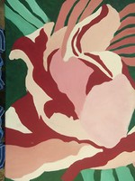 Óriás virágos falikép-poszter-nyomat hangulatos 60x40 cm