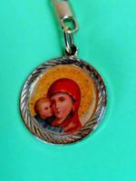 Italian Virgin Mary with baby Jesus keychain 103.