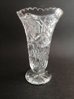 Polished Hungarian crystal vase (m:24.5cm) - ep