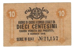10 centesimi 1918 Olaszország 3.