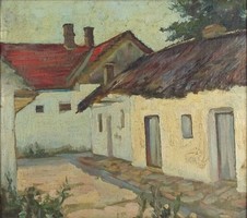 1A859 Magyar festő XX. század : Udvarbelső