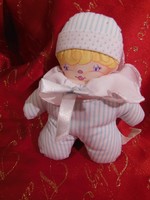 Toy - soft textile doll - 15 x 13 cm - good condition