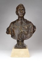 1A623 Mindszenty József bíboros bronz mellszobor 32 cm