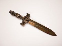 Coat of arms bronze letter opener, futura budapest.