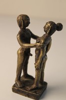 Antik erotikus bronz kis szobor III.