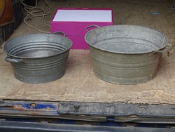 Tin bowl of vajling metal washing utensil (garden decor !!!!)