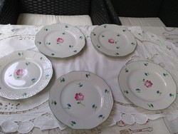 Herendi bécsi rózsás tertia jelzésű süteményes tányérok