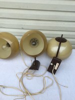 3 darab Szarvasi retro lámpa- fali lámpa - zsinorós kapcsolóval - gömb műanyag búra 