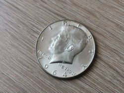 1964 USA ezüst fél dollár 12,5 gramm 0,900 verdefényes-gyönyörű darab