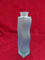 Blue corrugated glass vase, ikea product height 21 cm. He has! Jókai.