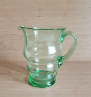Art nouveau zöld üveg kancsó 1,3 liter (6/d)