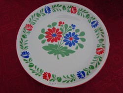 Alföldi porcelán süteményes tál, átmérője 28 cm. Piros/kék virágos. Vanneki!