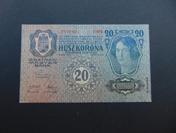 20 korona 1913  1186 Szép ropogós bankjegy !   