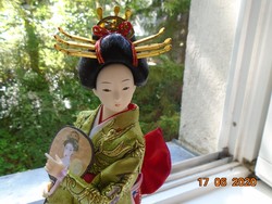 Kézzel készült egyedi Japán hagyományos dekoratív Gésa baba nagyon érdekes hajdísszell