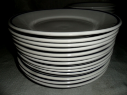 Zsolnay menzás kék csíkos lapos tányérok 