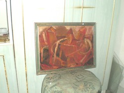 Barcsai Jenő szignóval "Absztrakt festmény