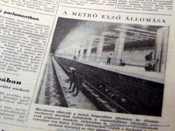 1969.05.15  /  A METRO ELSŐ ÁLLOMÁSA    /  Népszabadság  /  Szs.:  15348
