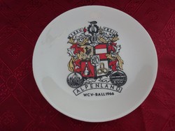 Német porcelán süteményes tányér, Alpenland címerével. WCV-BALL 1966. Vanneki!