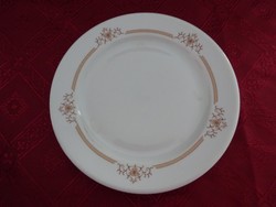 Alföldi porcelán süteményes tányér, barna motívummal, átmérője 19,5 cm. Vanneki!